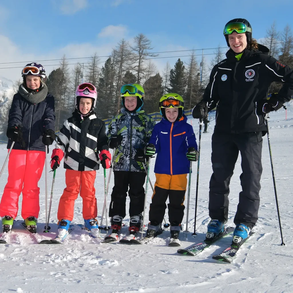 Ski school group lessons in Grächen